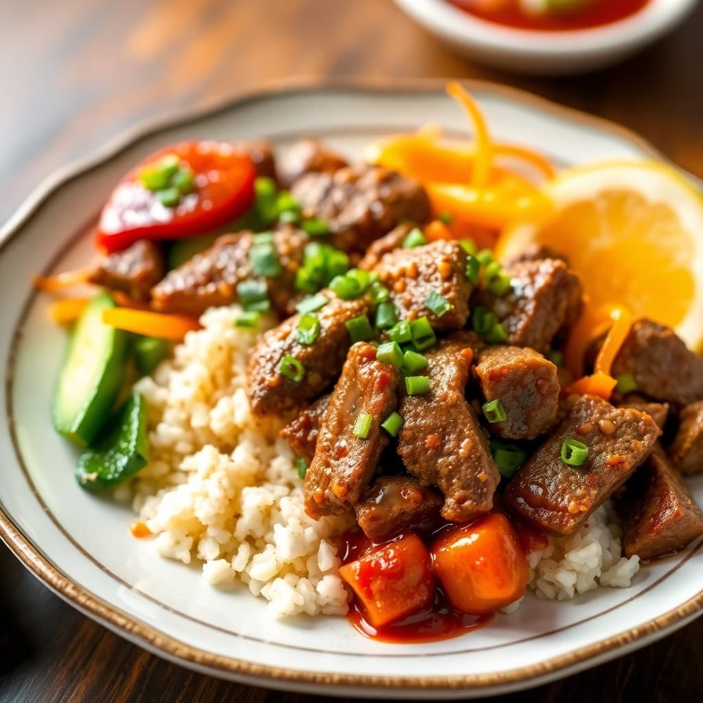 Sizzling Korean Beef Bibimbap Bowls