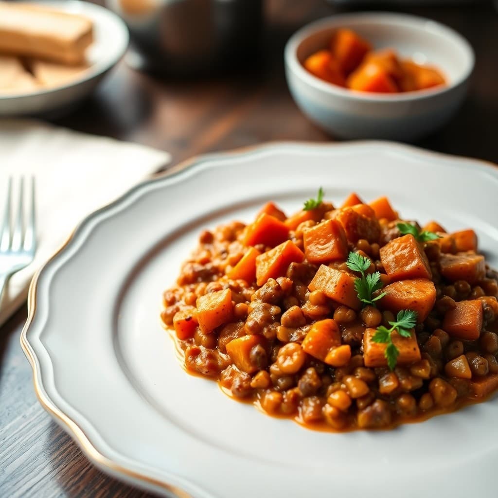 Spicy Lentil and Sweet Potato Stew