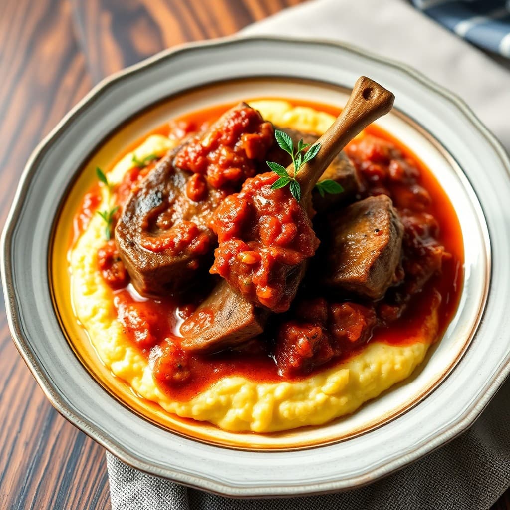 Italian Osso Buco with Creamy Parmesan Polenta