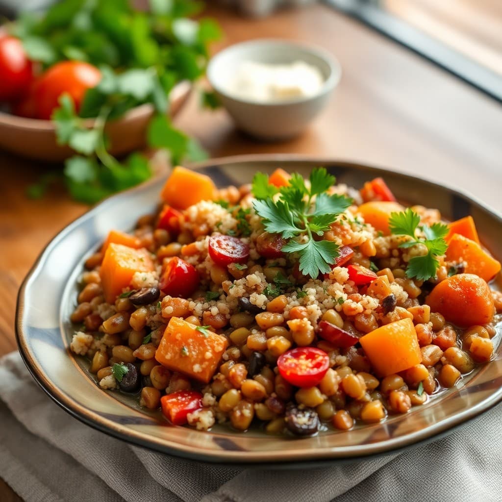 Mediterranean Lentil and Quinoa Stew