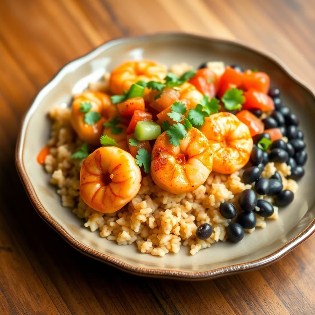 Spicy Shrimp Burrito Bowls