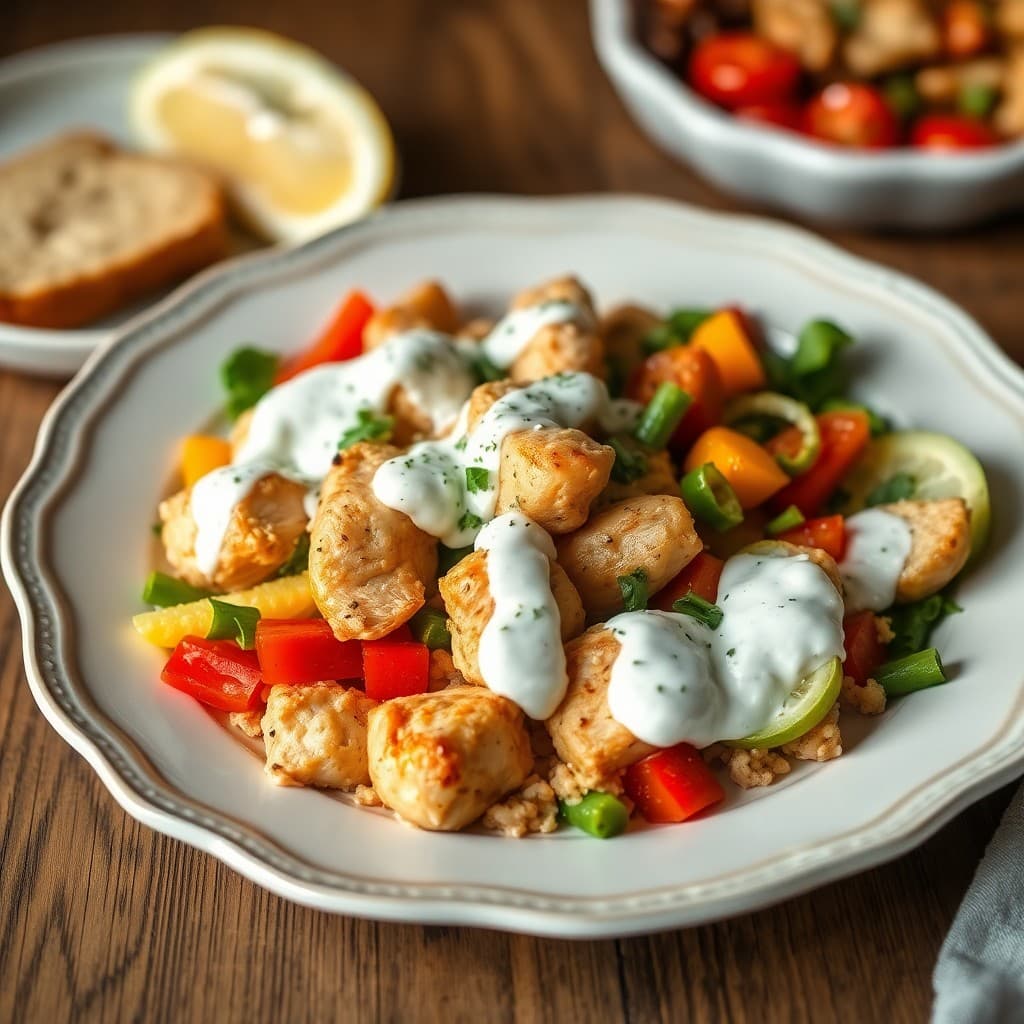 Greek Chicken Tzatziki Bowls