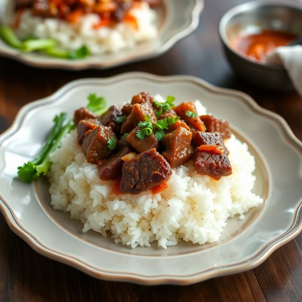 Korean Beef Rice Bowls with Quick Kimchi