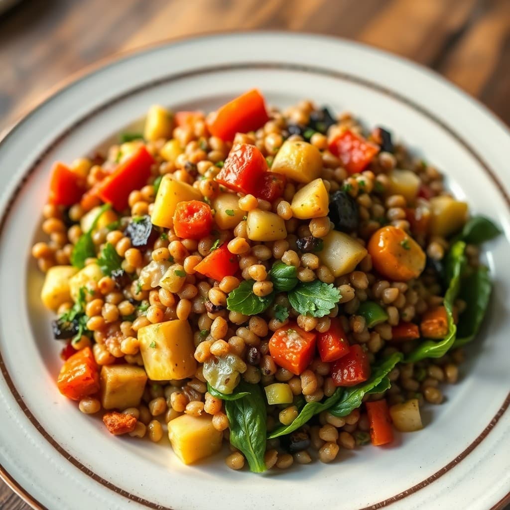 Winter Vegetable and Lentil Salad