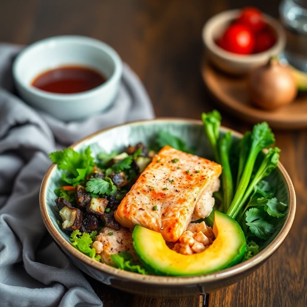 Satiating Salmon Avocado Bowl (Breaking Fast)