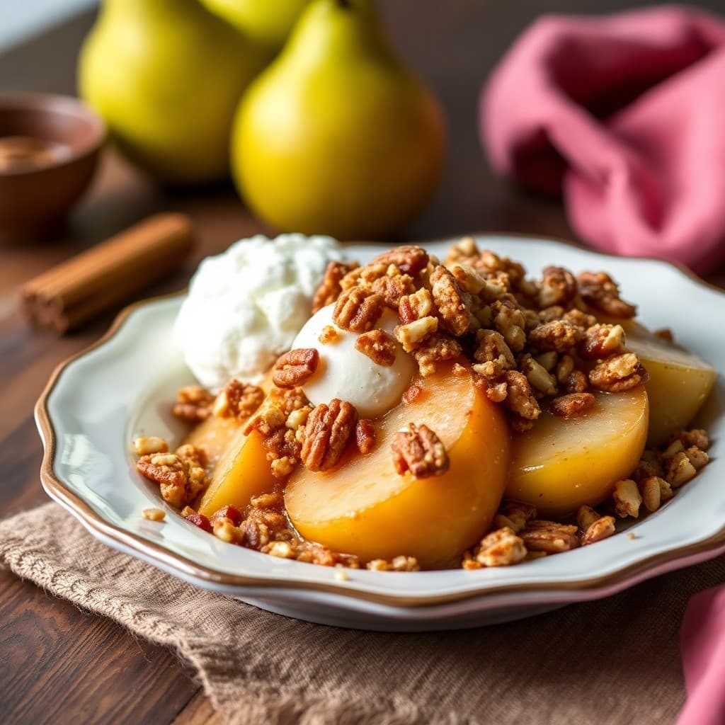 Spiced Pear and Walnut Paleo Crisp