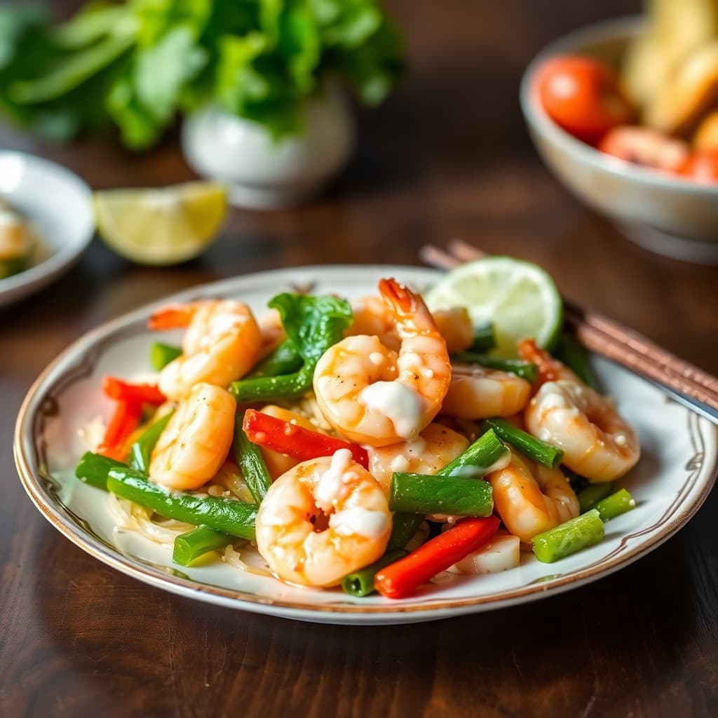 Zesty Thai Coconut Shrimp Stir-Fry