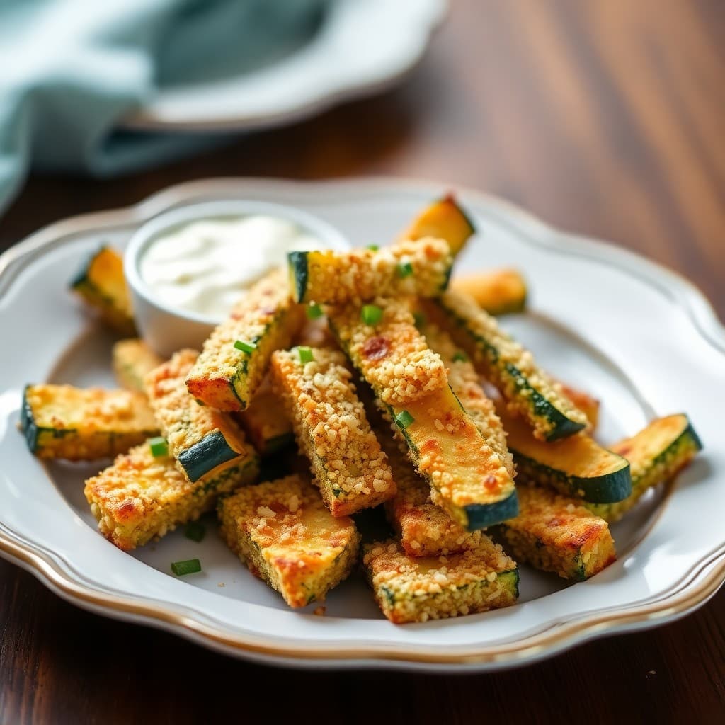 Cheesy Baked Zucchini Fries