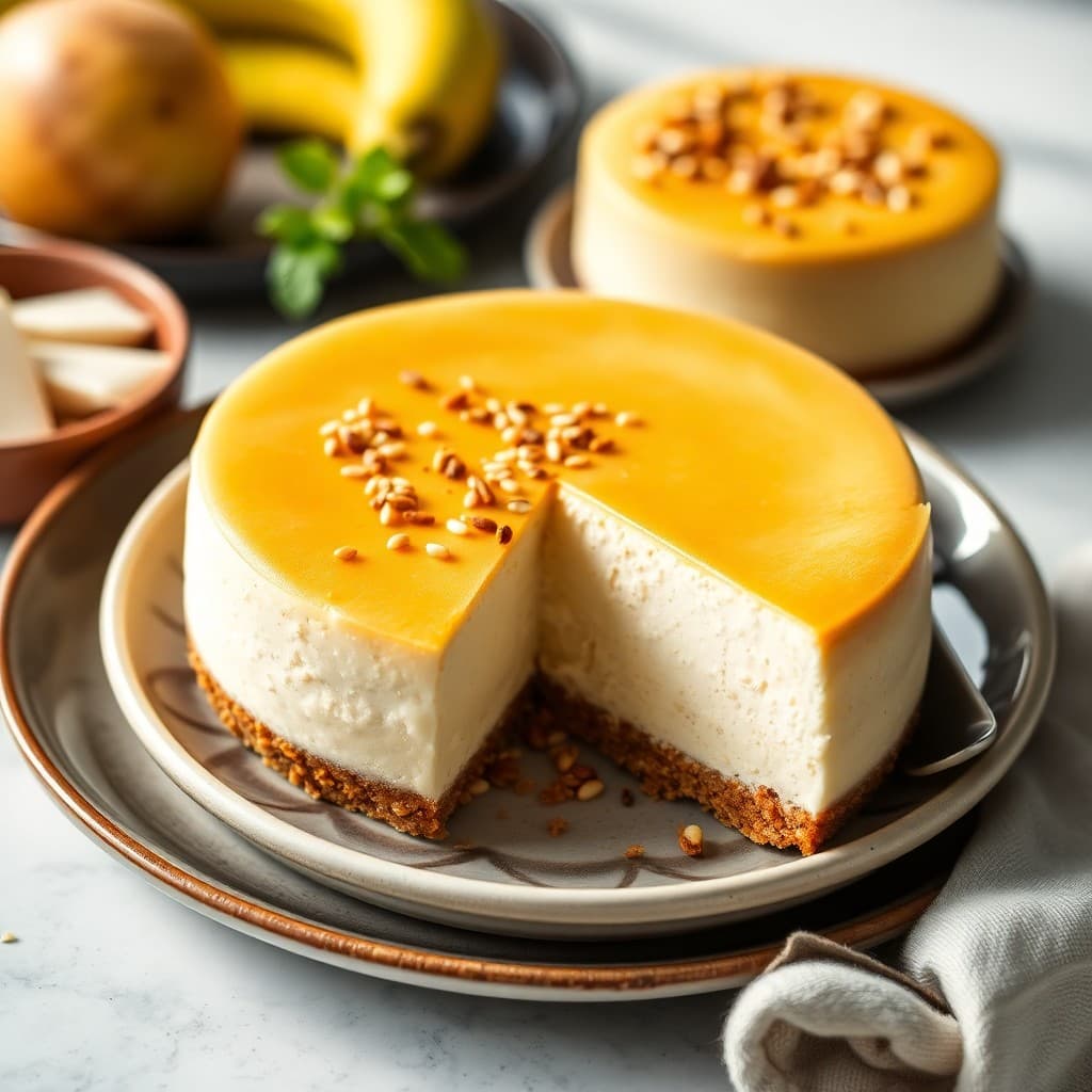 Korean Sesame Ginger Cheesecake