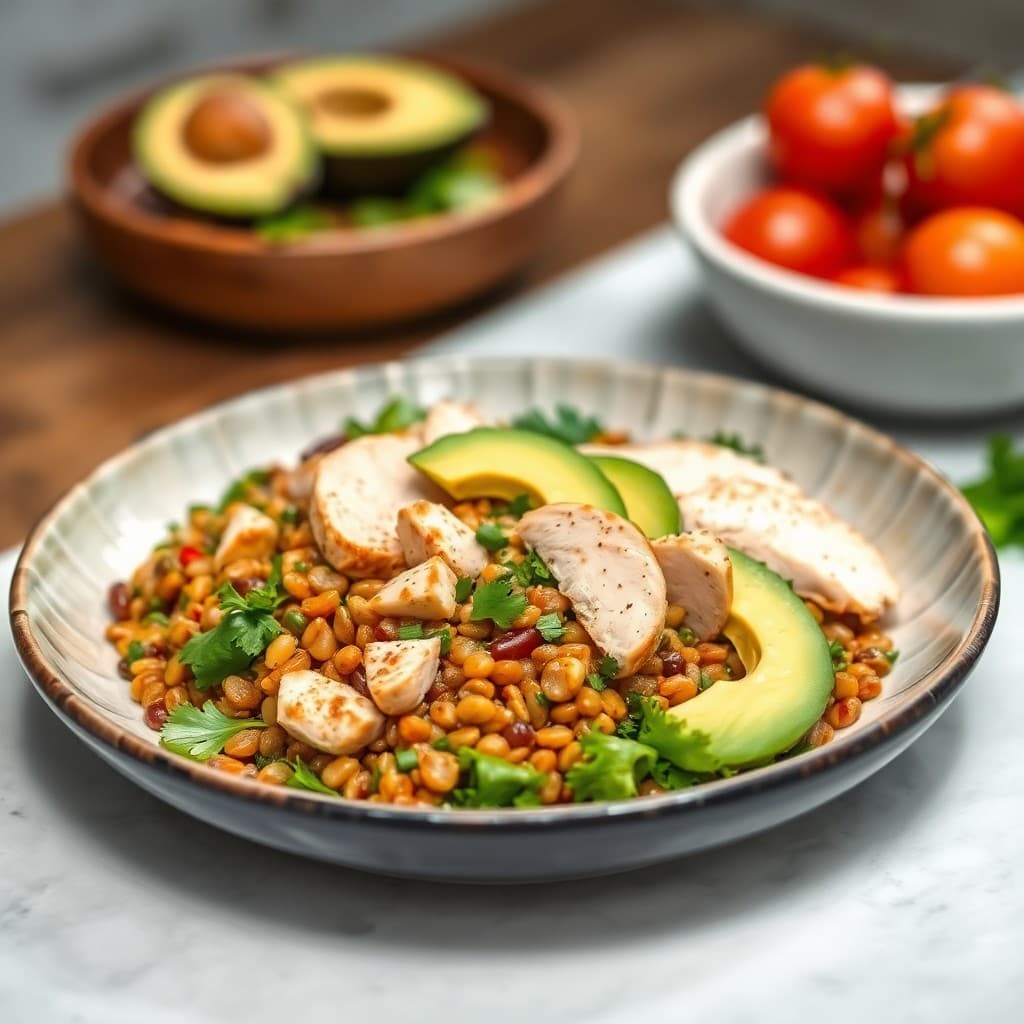 Protein-Packed Lentil and Chicken Salad