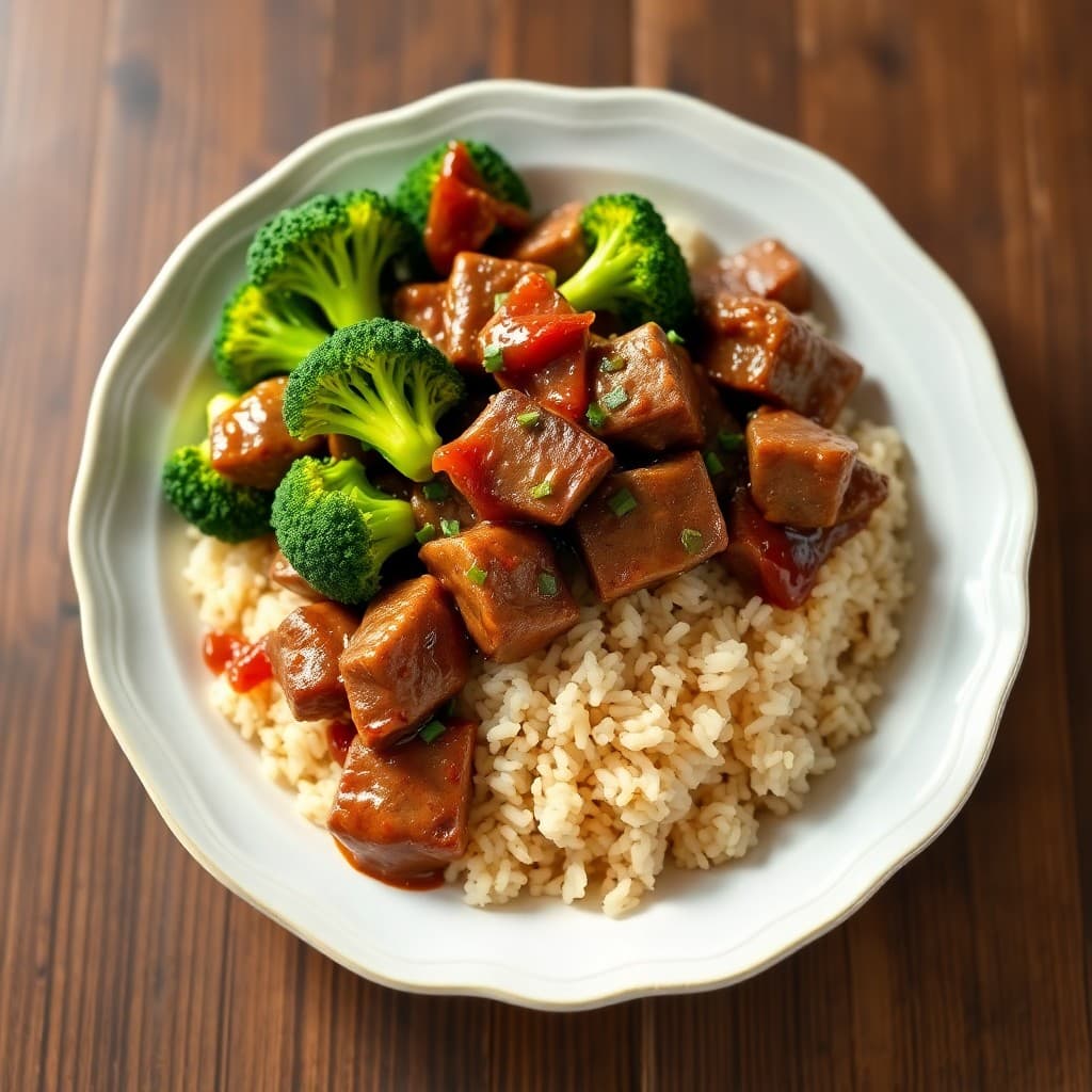 Vibrant Korean Beef Bowl with Ginger-Garlic Broccoli