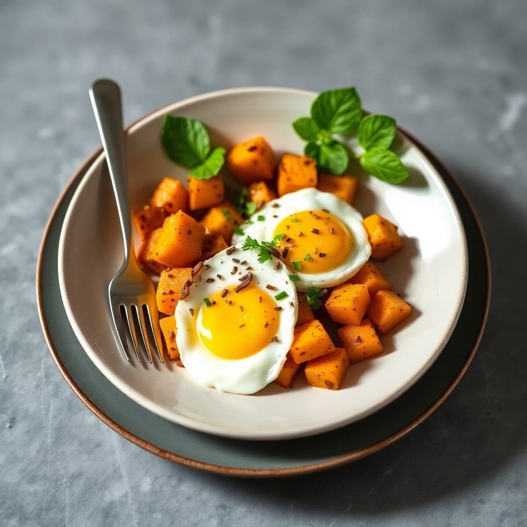 Roasted Butternut Squash and Egg Breakfast Bowl