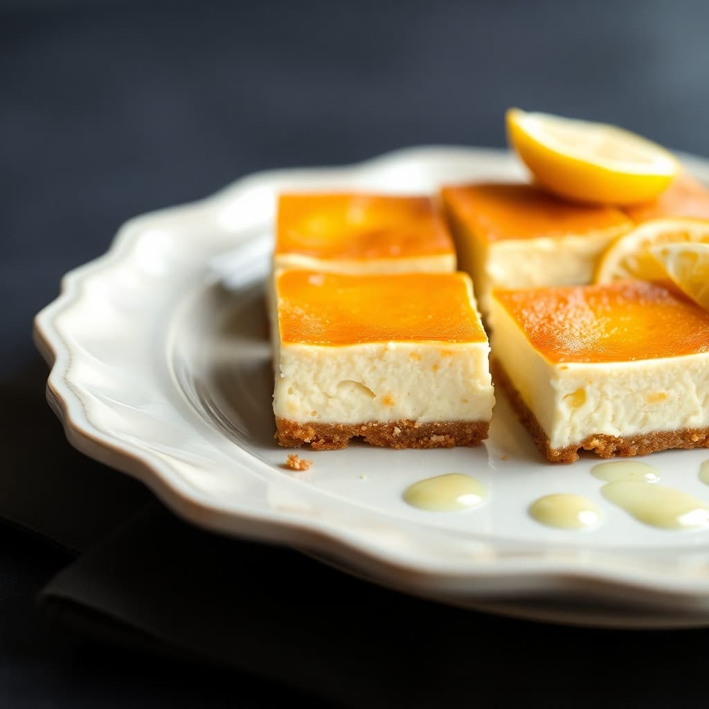 Decadent Lemon Ricotta Cheesecake Bars