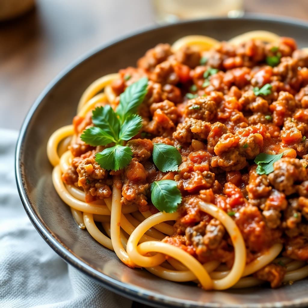 Beefy Veggie Bolognese