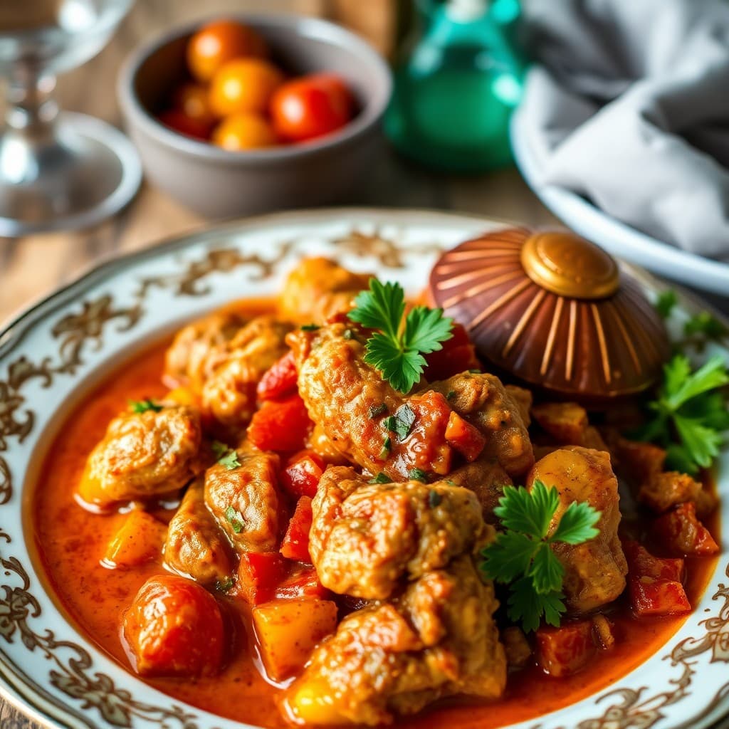 Vibrant Moroccan Chicken Tagine