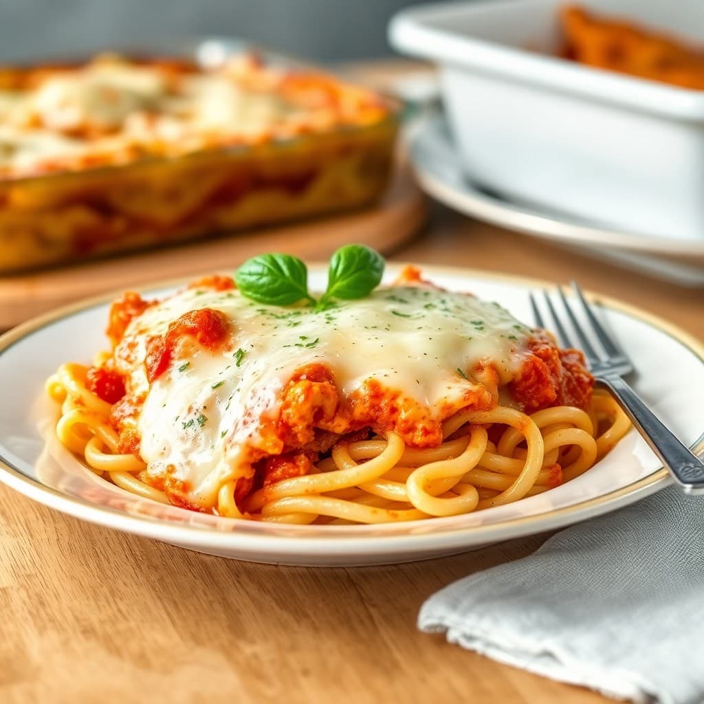 Italian Chicken Parmesan Baked Ziti