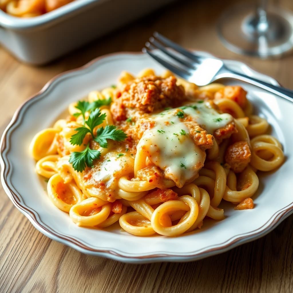 Garlic Parmesan Chicken Baked Ziti