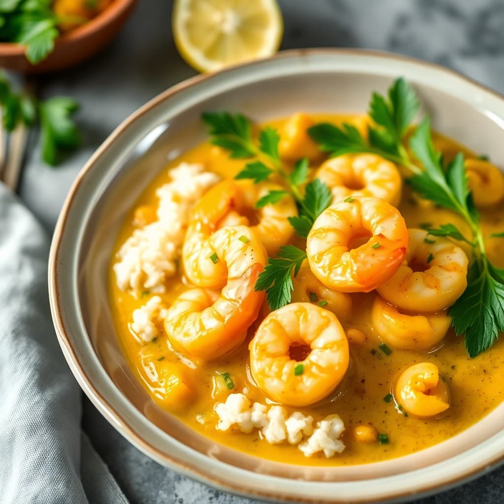 Lemongrass Shrimp Coconut Curry Bowls