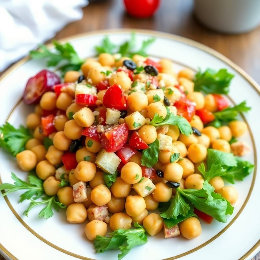 Mediterranean Chickpea and Vegetable Salad