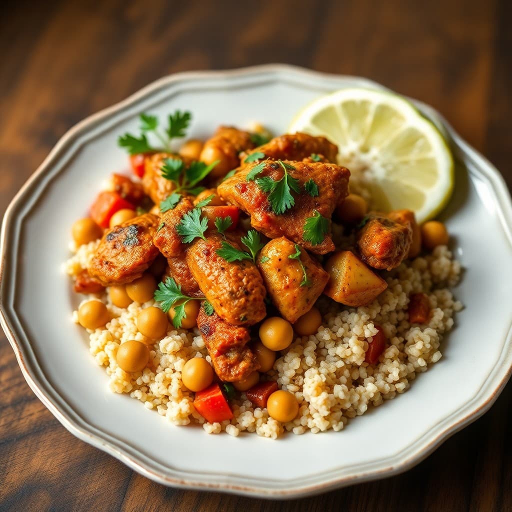 Moroccan Spiced Chicken Tagine with Quinoa