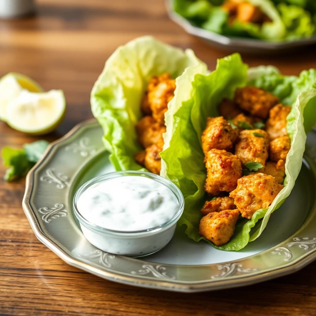 Tandoori Chicken Lettuce Wraps