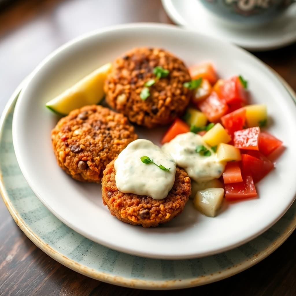 Cuban-Inspired Black Bean & Millet Breakfast Croquetas with Cilantro-Lime Aioli