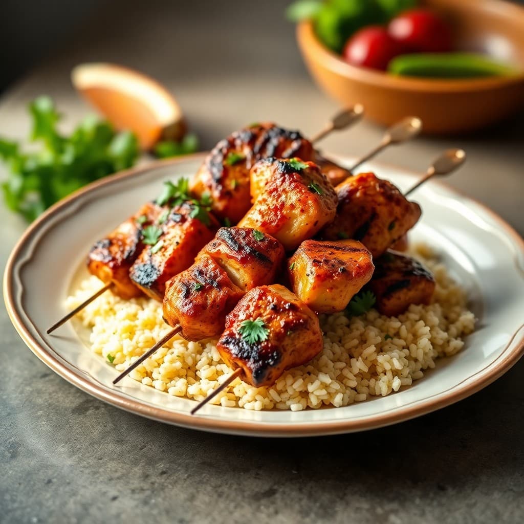 Moroccan Spiced Chicken Skewers