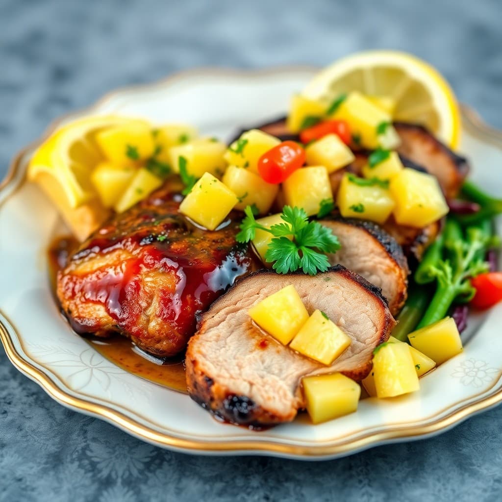 Teriyaki Pork Tenderloin with Pineapple Salsa