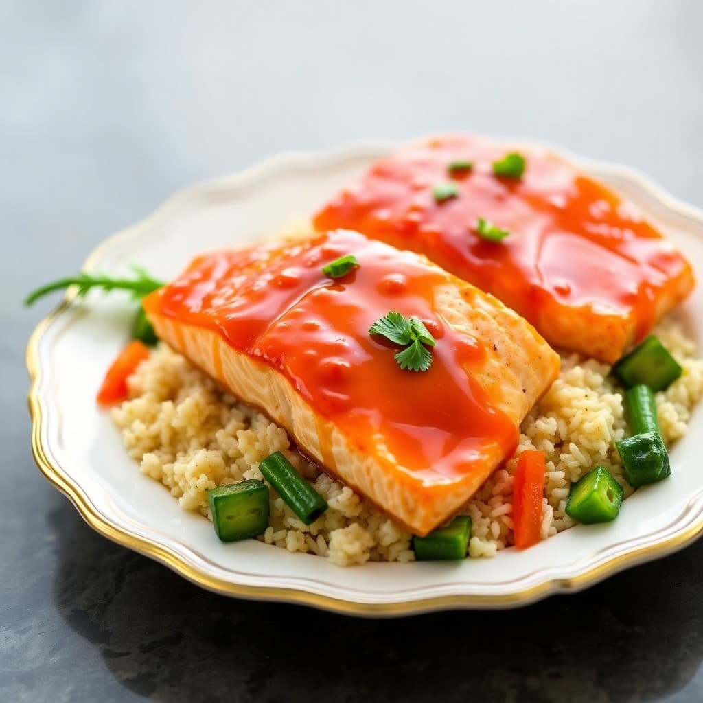 Honey Ginger Salmon Bowls