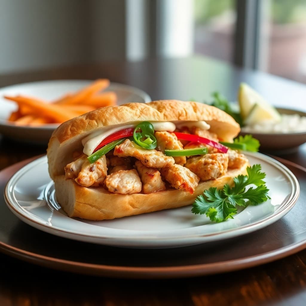 Vietnamese Lemongrass Chicken Banh Mi