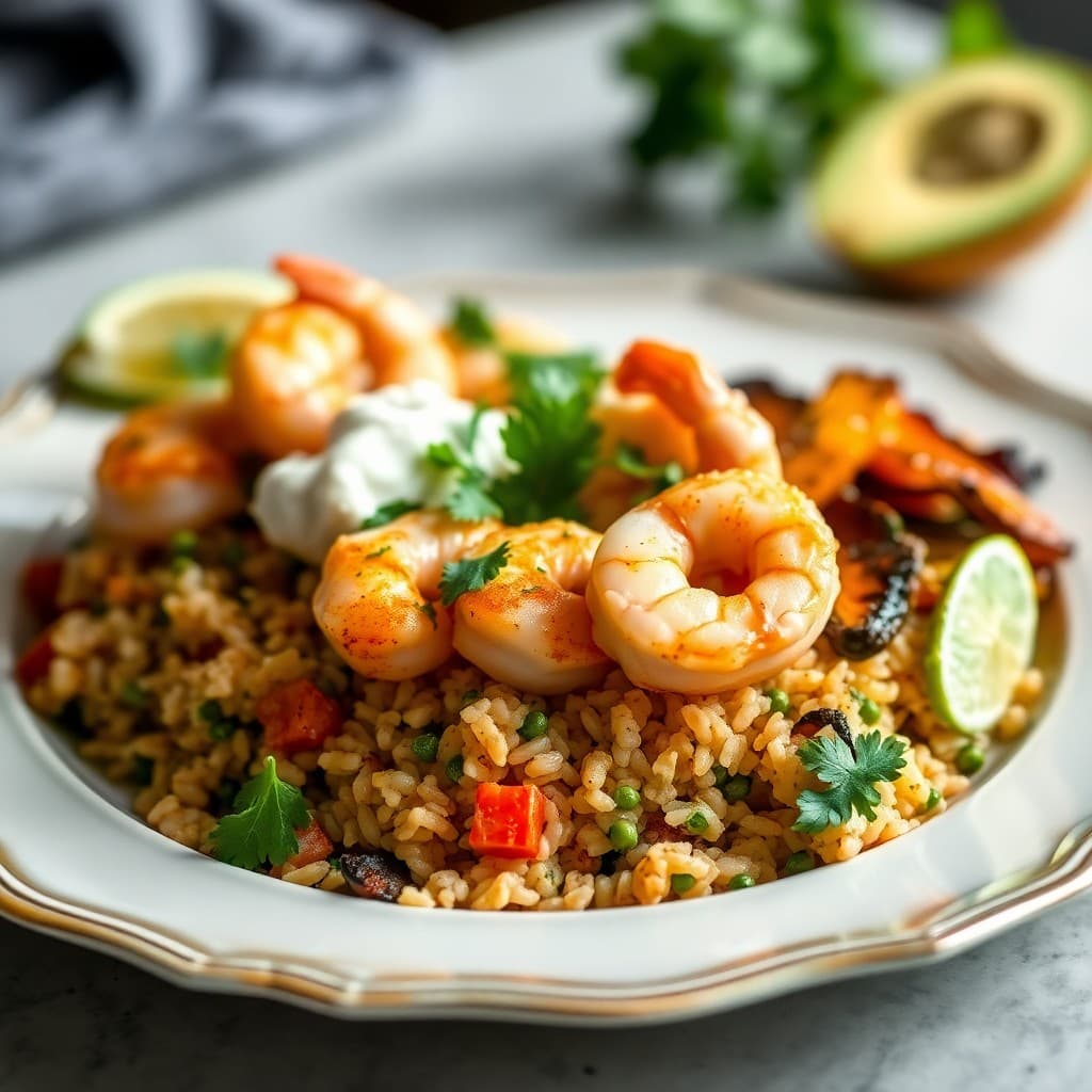 Cilantro Lime Shrimp Bowls