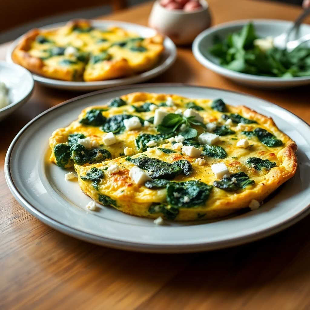 Greek Spinach and Feta Breakfast Frittata
