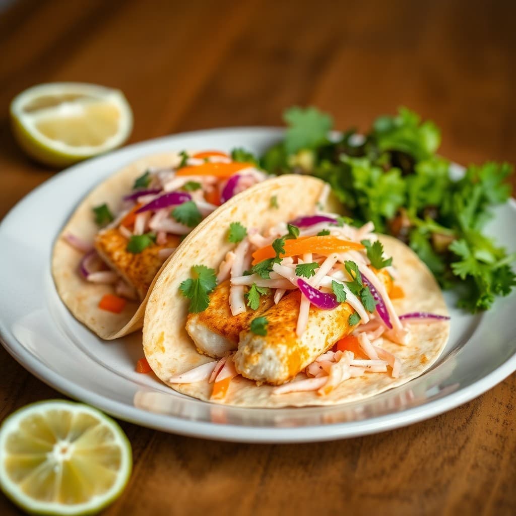 Baja Fish Tacos with Citrus Slaw