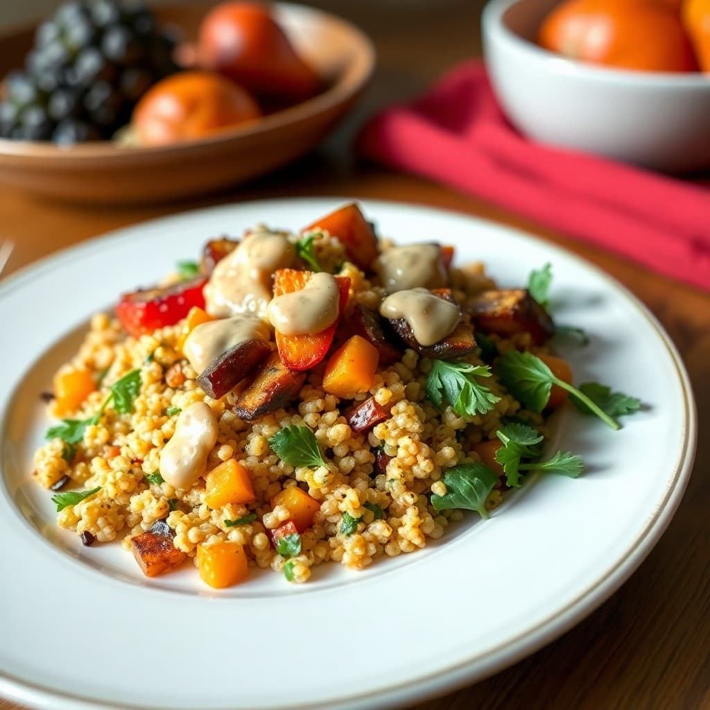 Autumn Quinoa and Roasted Vegetable Snack