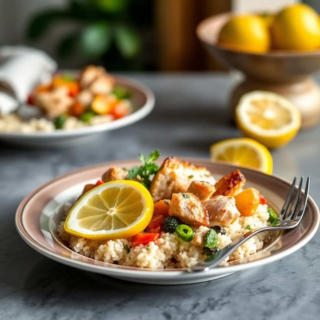 Vibrant Greek Lemon Chicken Bowls