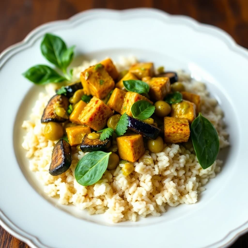 Thai Green Curry Tempeh with Coconut Jasmine Rice