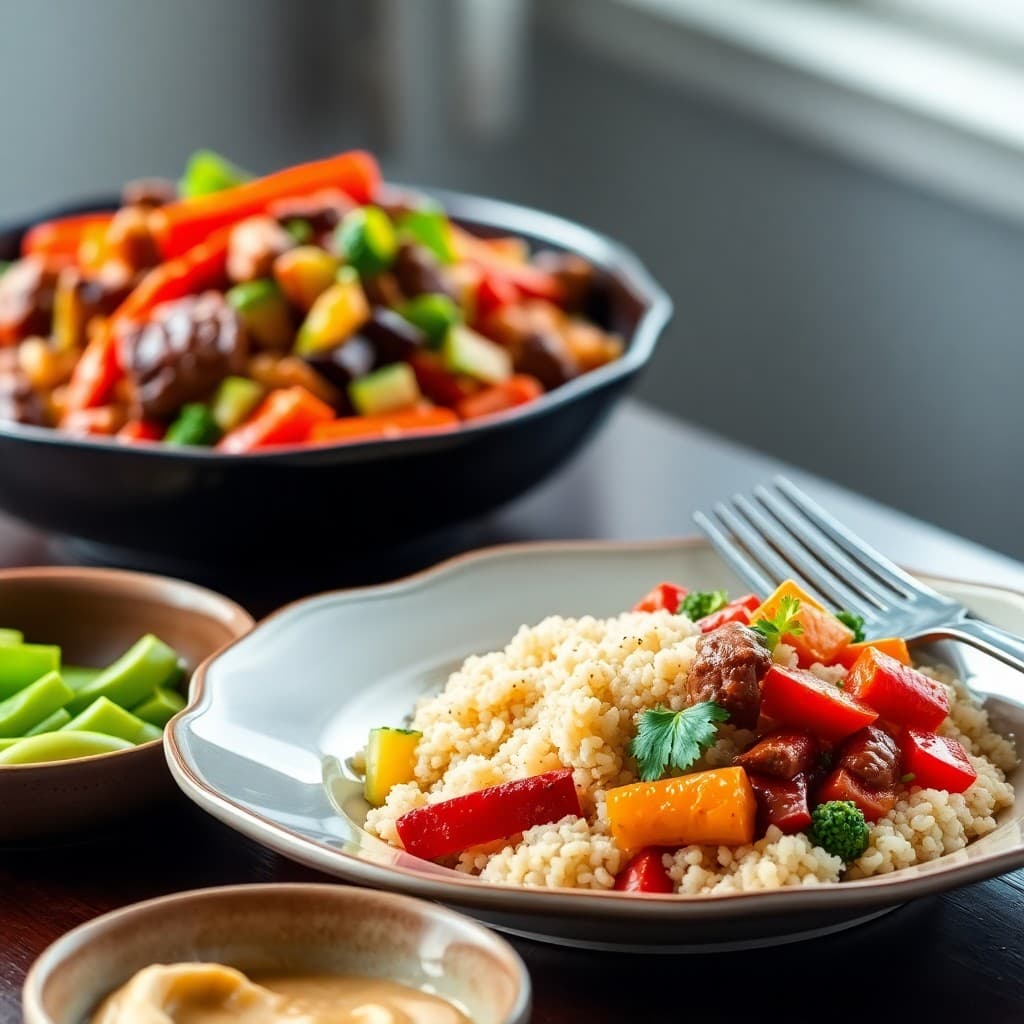 Teriyaki Beef and Veggie Stir-Fry Bowls