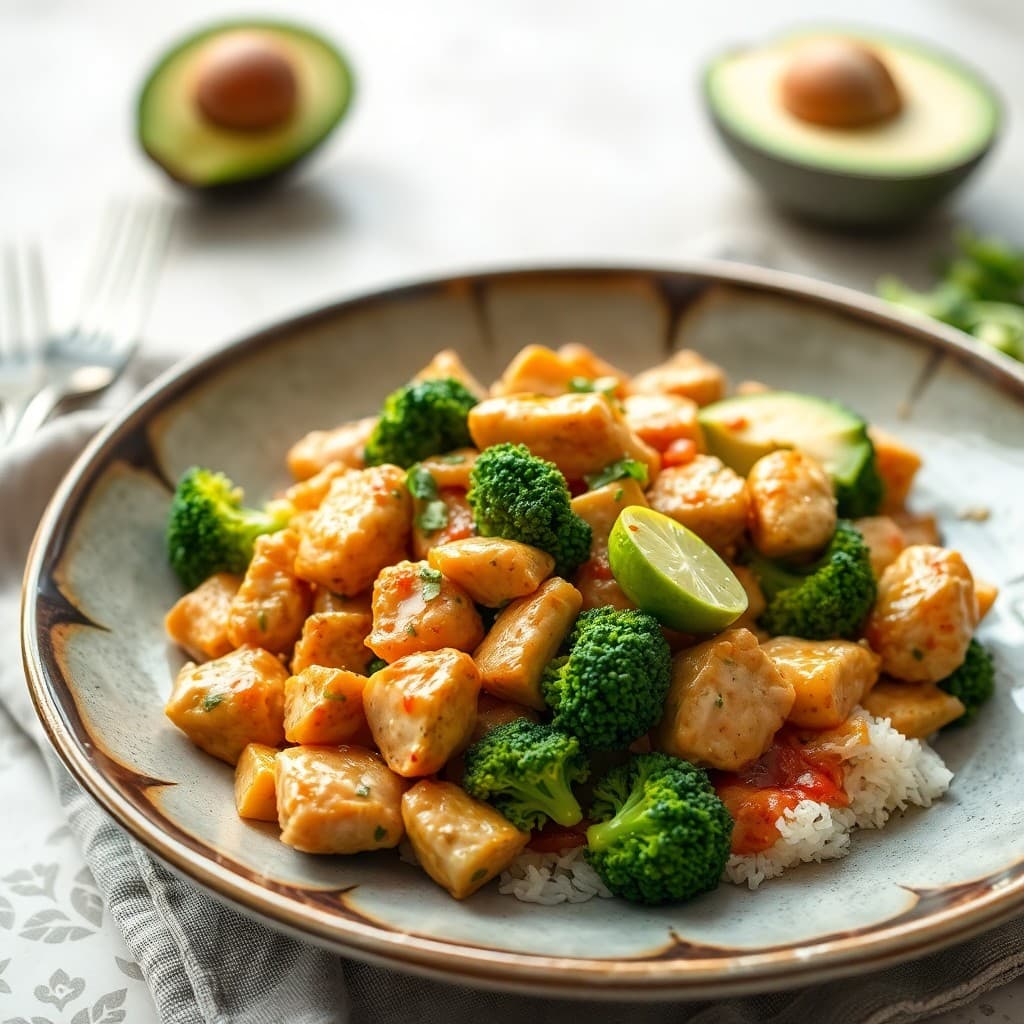 Protein-Packed Chicken Stir-Fry with Broccoli and Avocado