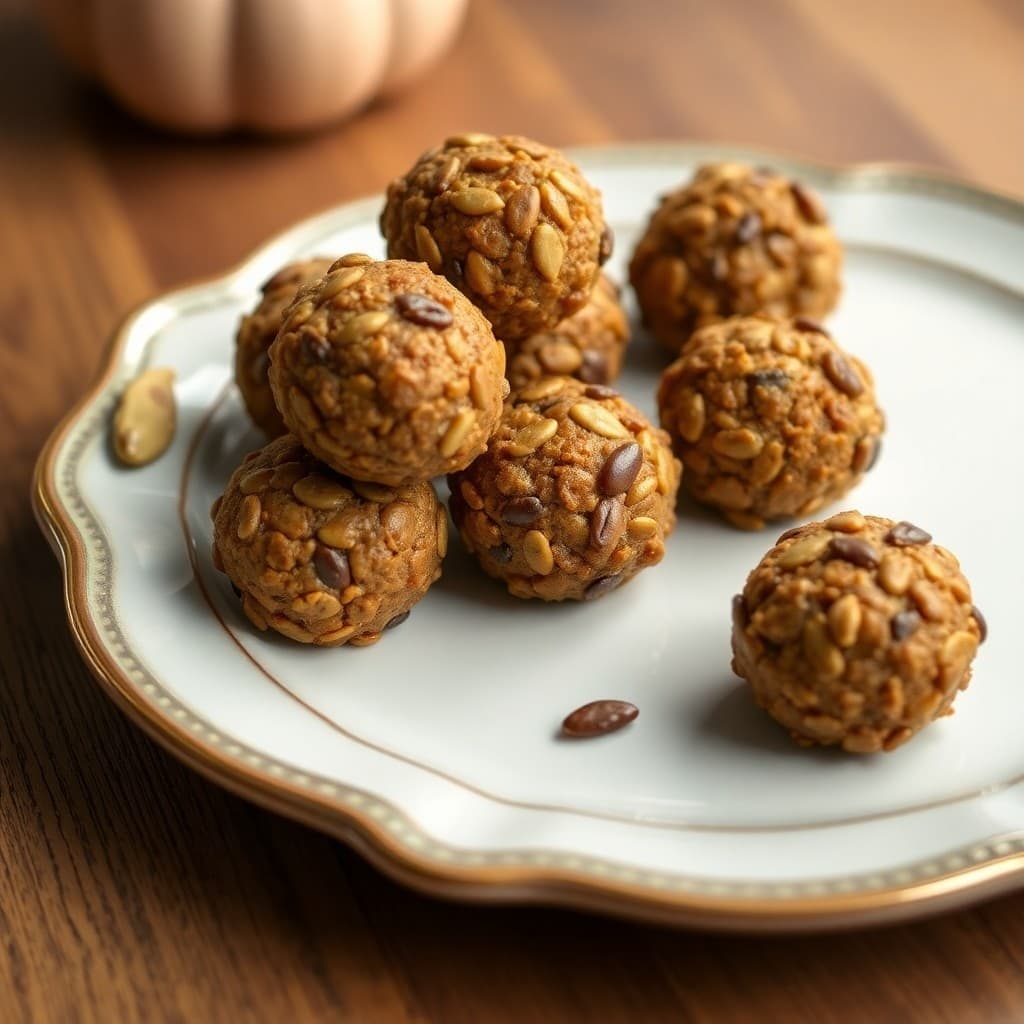 Autumn Pumpkin Seed Protein Bites