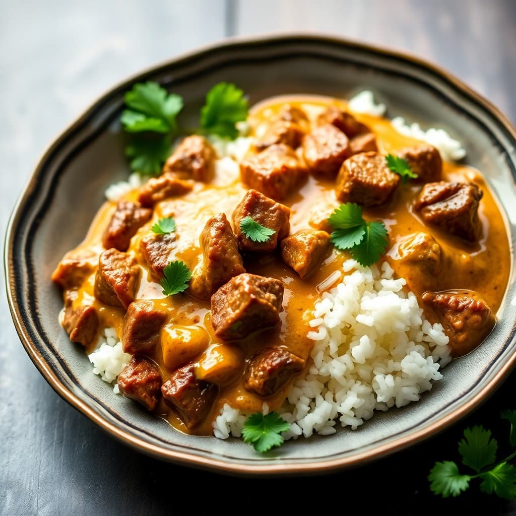 Thai Coconut Curry Beef Bowls