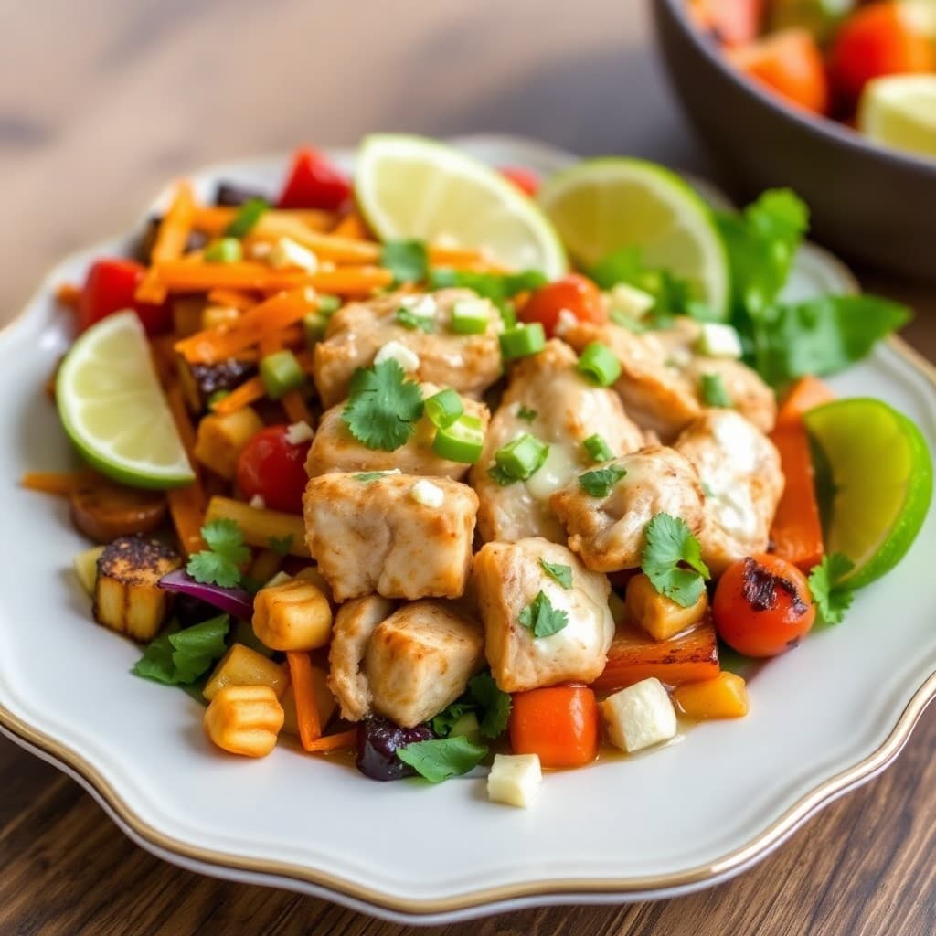 Cilantro Lime Chicken Fajita Bowls