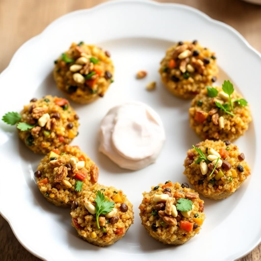 Autumn Quinoa and Roasted Veggie Bites