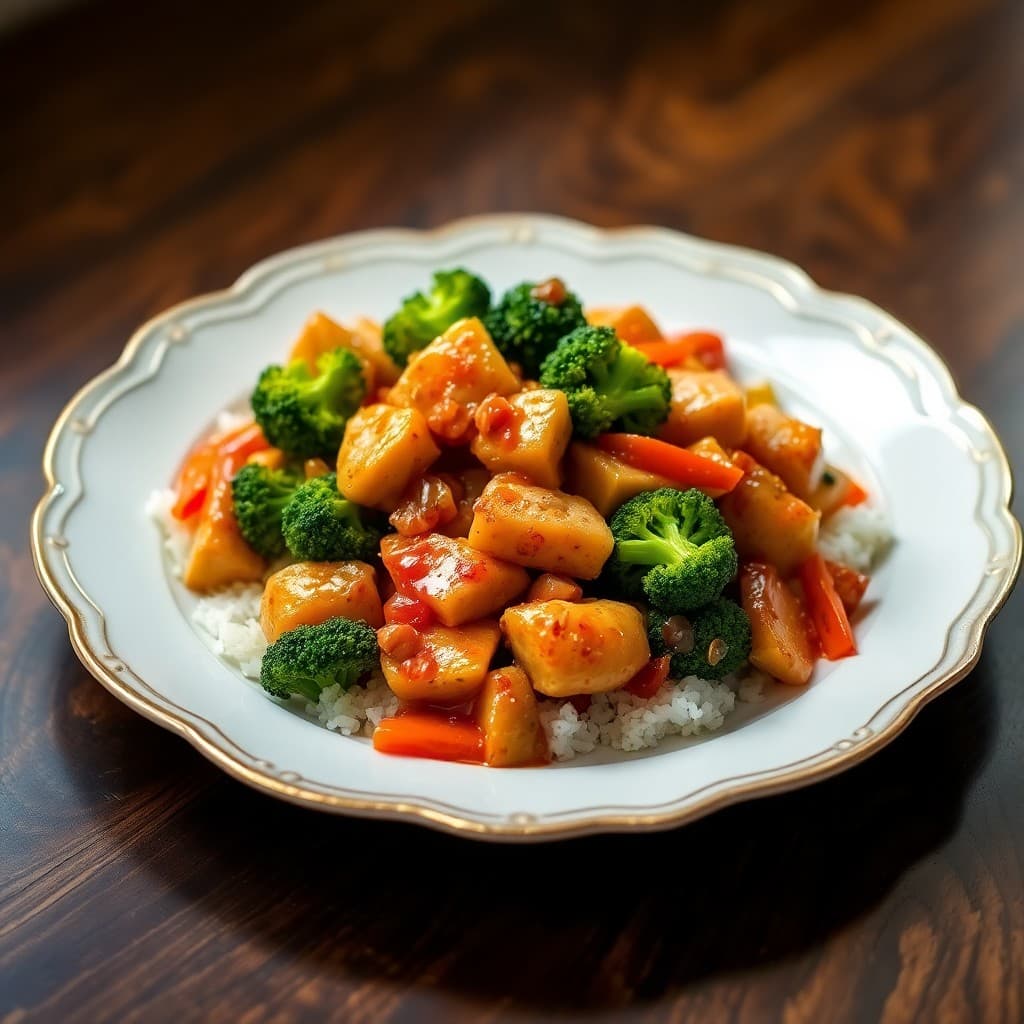 Zesty Citrus Chicken Stir-Fry with Tangy Broccoli