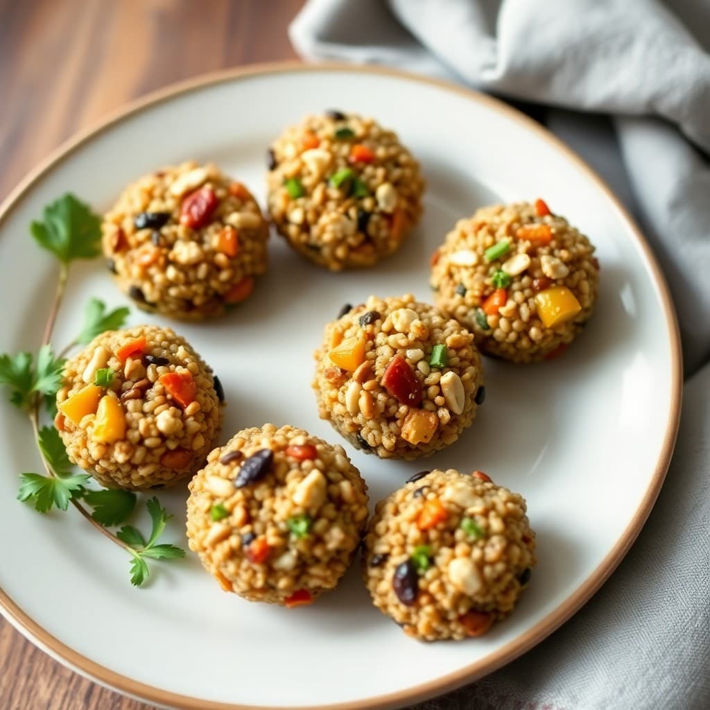 Autumn Quinoa and Roasted Vegetable Bites