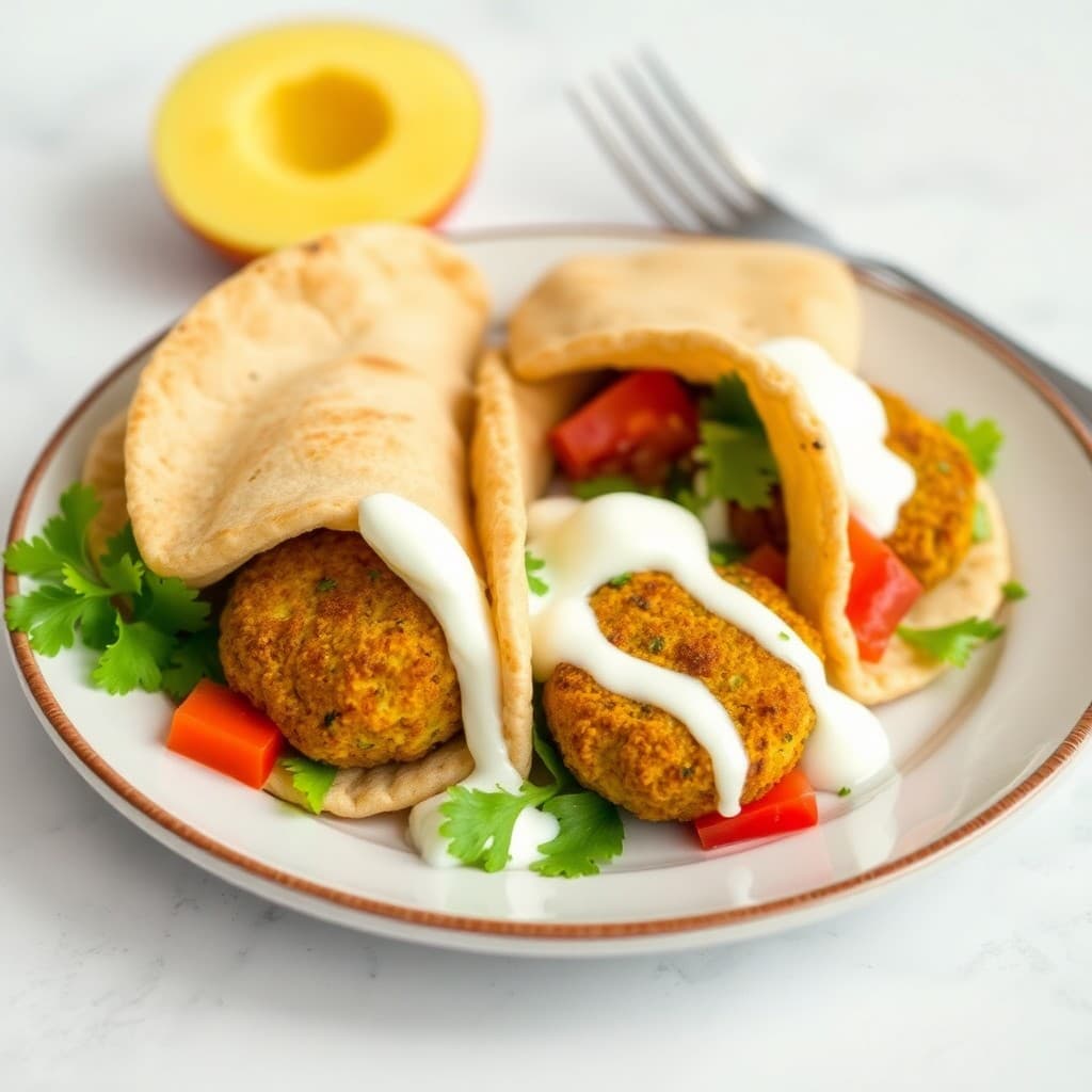 Zesty Baked Falafel Pita Pockets