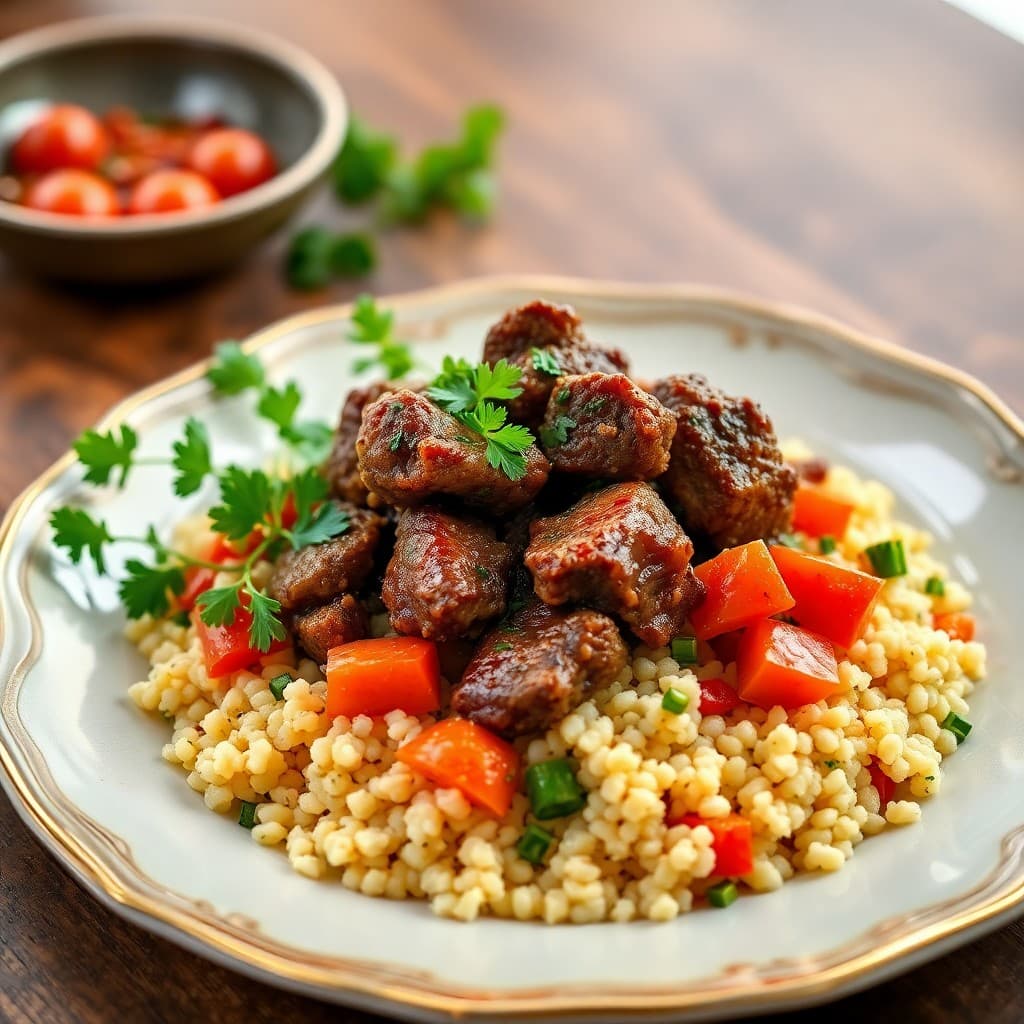 Moroccan Spiced Lamb Tagine with Vegetable Couscous