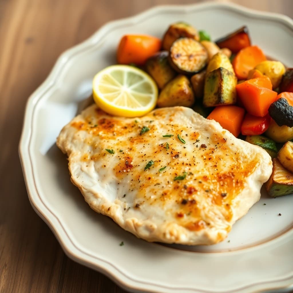 Zesty Lemon Chicken with Roasted Veggies