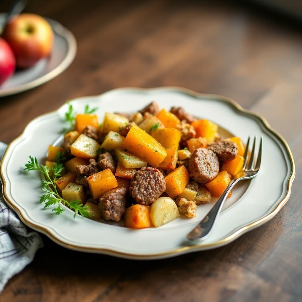 Roasted Butternut Squash and Apple Breakfast Hash