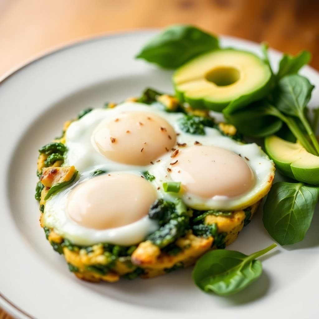 Keto Baked Eggs with Spinach and Avocado