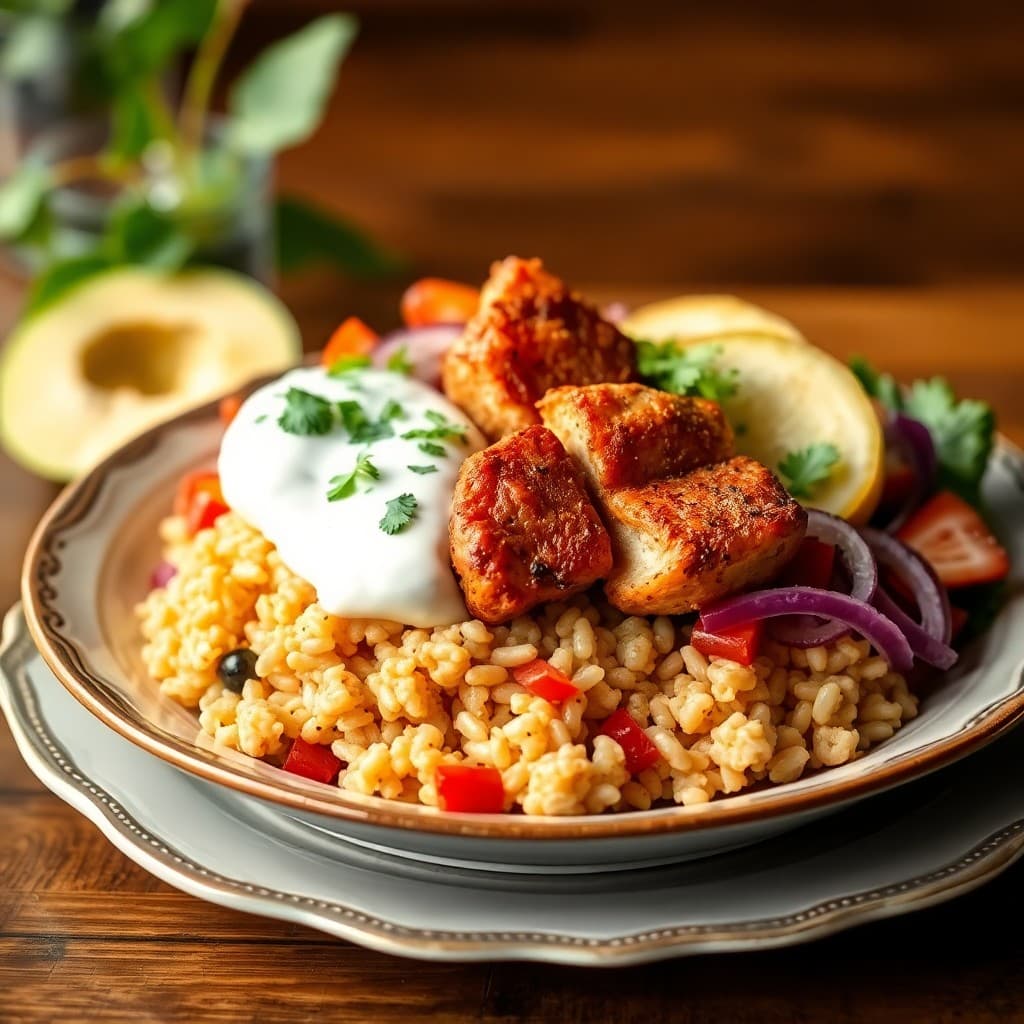Vibrant Lebanese Chicken Shawarma Bowls